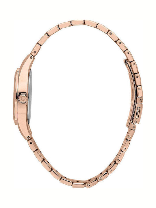 Trussardi Metropolitan Γυναικείο Ρολόι 30mm Μπαταρίας με Ροζ Χρυσό Μεταλλικό Μπρασελέ