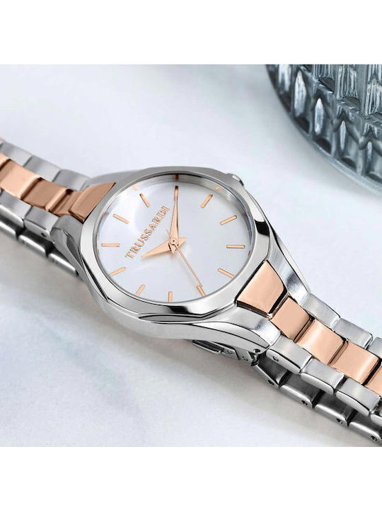 Trussardi Metropolitan Γυναικείο Ρολόι 30mm Μπαταρίας με Μεταλλικό Μπρασελέ