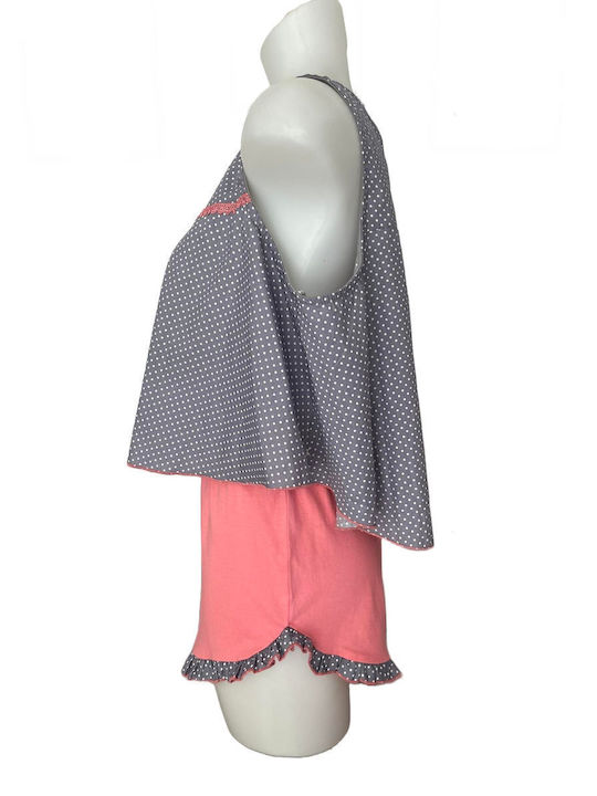 Women's BABY DOLL pyjama with Grey, pink colours