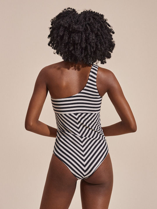Diverse One-piece swimsuit GILIA - White-Black