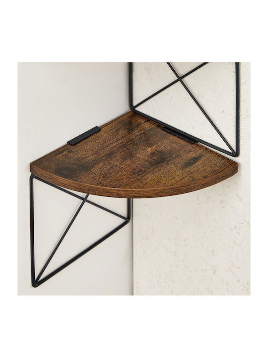 Eckregal Wand Braun 20x20x127.5cm