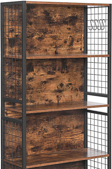 Βιβλιοθήκη Καφέ 74x30x155εκ.