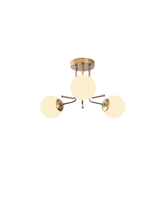 Daisy Metal Ceiling Light with Socket E27 48pcs Gold