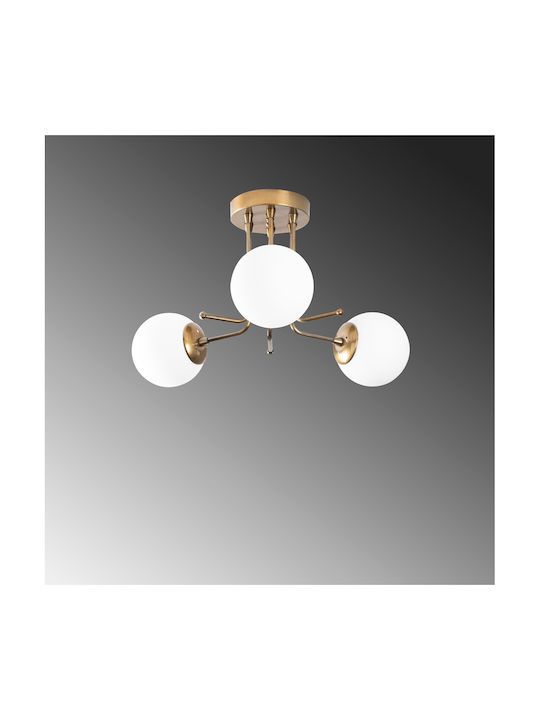 Opviq Daisy Ceiling Mount Light 48cm Gold with Socket E27