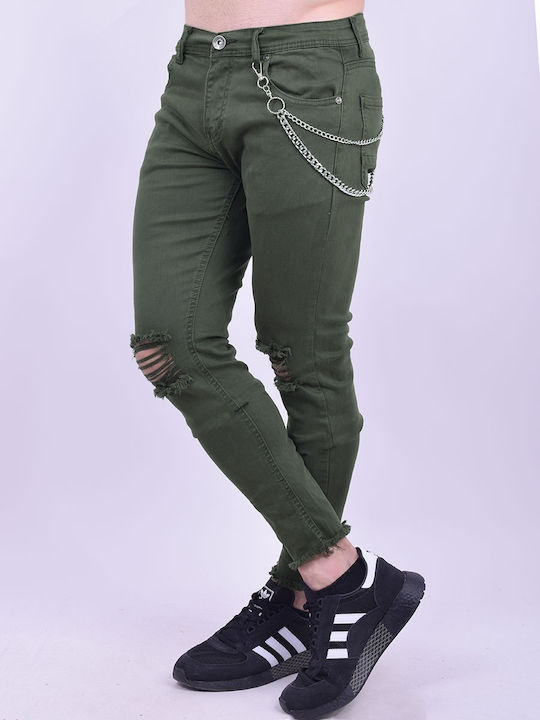 Men's Jeans Pants with Slim Fit Khaki