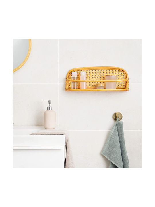 Navaris Wandmontiertes Badezimmerregal Bamboo Braun