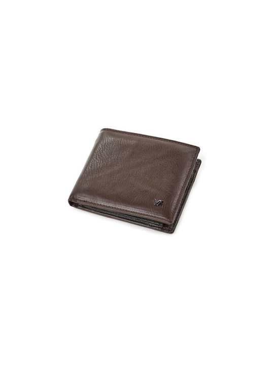 Verde Men's Leather Wallet Brown