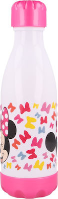 Stor Kids Plastic Water Bottle Minnie So Edgy Bows Pink 560ml