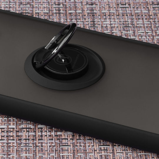 Techsuit Umschlag Rückseite Metallisch Magnetisch Schwarz Huawei P40 Lite
