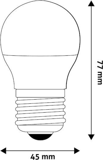 Avide ABMG27NW-6.5W Λάμπα LED 6W 77mm για Ντουί E27 και Σχήμα G45 Φυσικό Λευκό 806lm