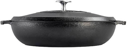Lodge Blacklock Pan With Lid made of Cast Iron 30.48cm