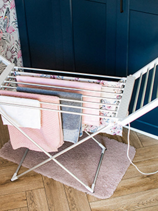 Adler Metallic Folding Electric Floor Clothes Drying Rack with Hanging Length 2m