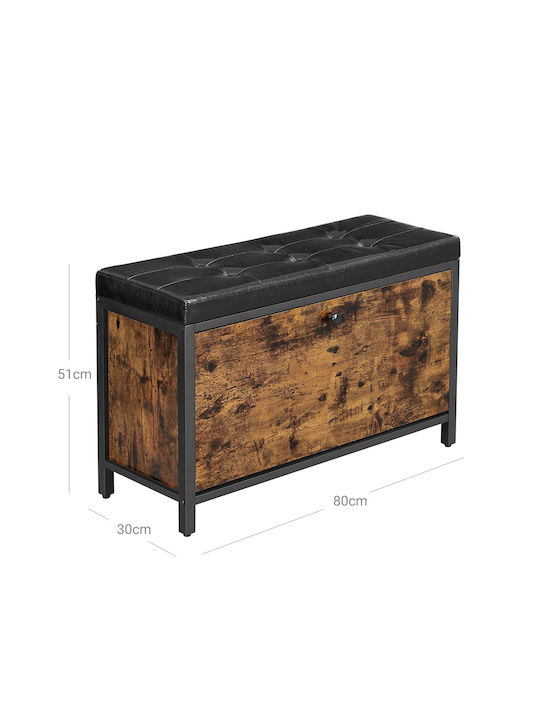 Μεταλλική Παπουτσοθήκη με 1 Ράφι 80x30x51cm