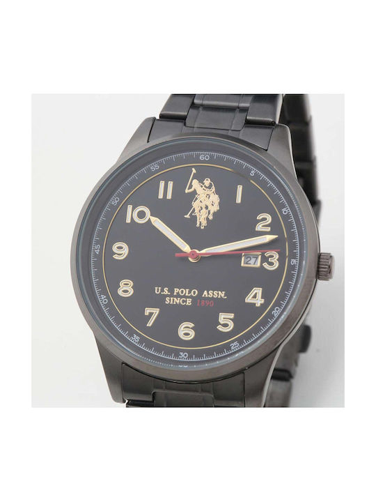 U.S. Polo Assn. Watch Battery with Black Metal Bracelet