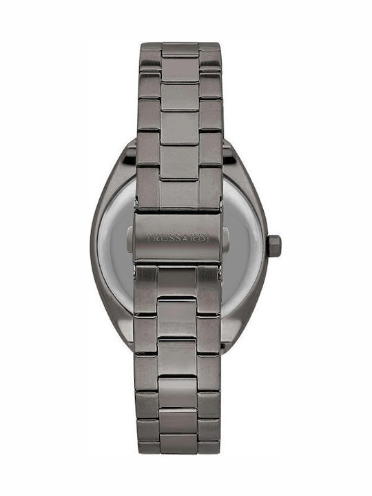 Trussardi Metropolitan Ceas Barbatesc Cu Baterie Cu Brățară Din Metal Neagră