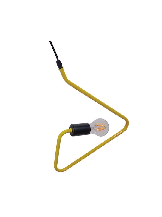 GloboStar Libby Pendant Light Yellow Grid with Socket E27 32x32x100cm