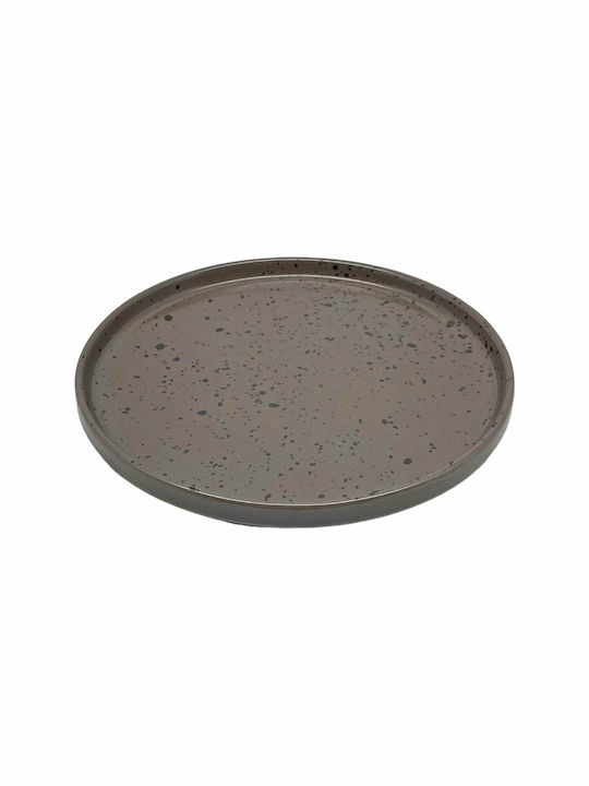 Ankor Plate Desert made of Porcelain Gray with Diameter 22cm