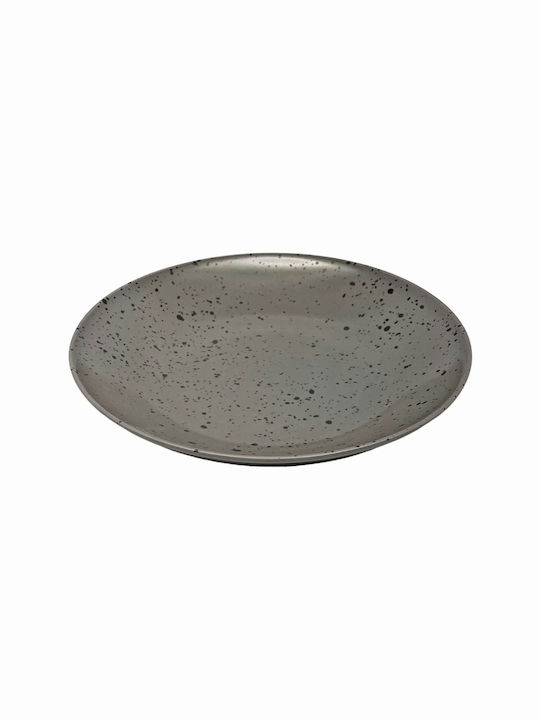 Ankor Plate Shallow made of Porcelain Gray with Diameter 24cm