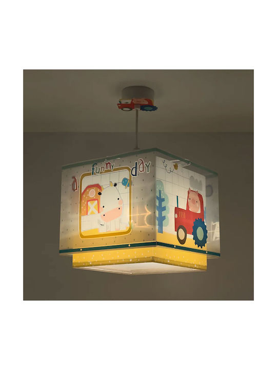 Ango My Farm O singură lumină Lumină de tavan pentru copii Agățat din plastic 15W cu suport pentru bec E27 24x21.5cm