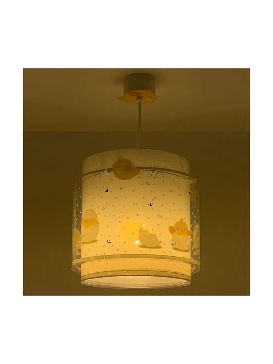 Ango Kids Plastic Single Ceiling Light E27 Gray 15W 26x25cm