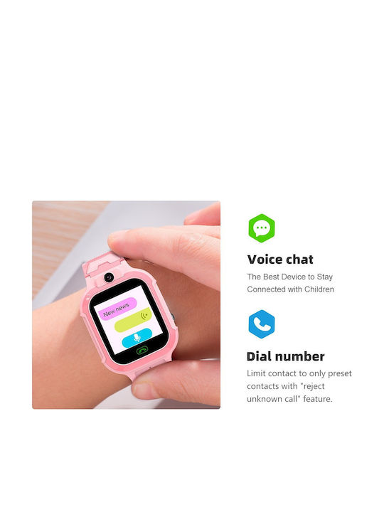 motto4u Kinder-Digitaluhr mit GPS und Kautschuk/Plastikarmband Rosa