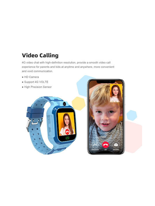 motto4u Παιδικό Smartwatch με GPS & Κάμερα Γαλάζιο