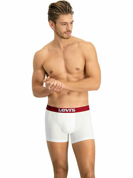 Levi's Ανδρικά Μποξεράκια Λευκά 2Pack