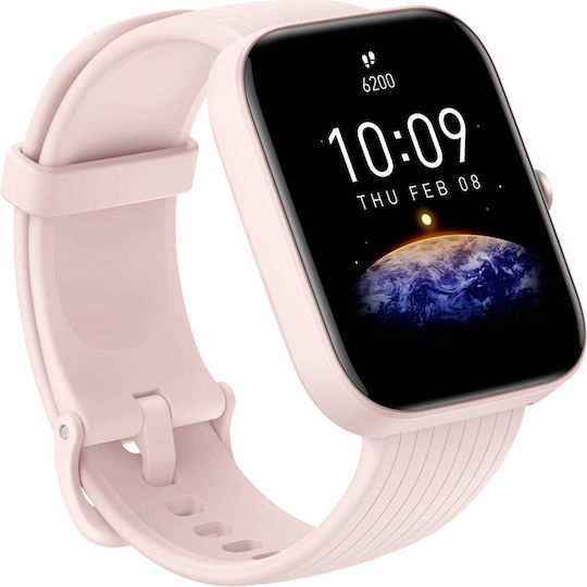Amazfit Bip 3 44mm Smartwatch with Heart Rate Monitor (Pink)