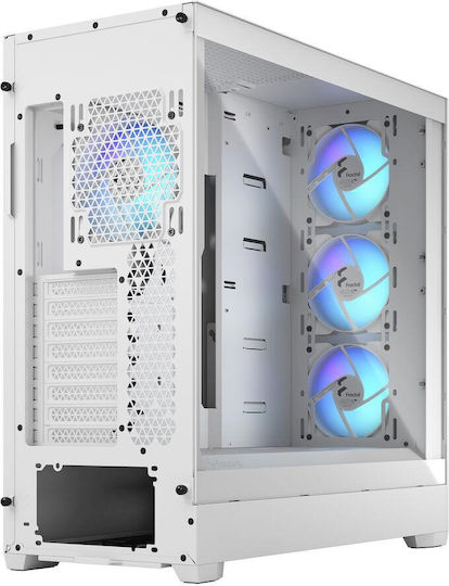 Fractal Design Pop XL Air Gaming Midi Tower Κουτί Υπολογιστή με Πλαϊνό Παράθυρο RGB White TG Clear