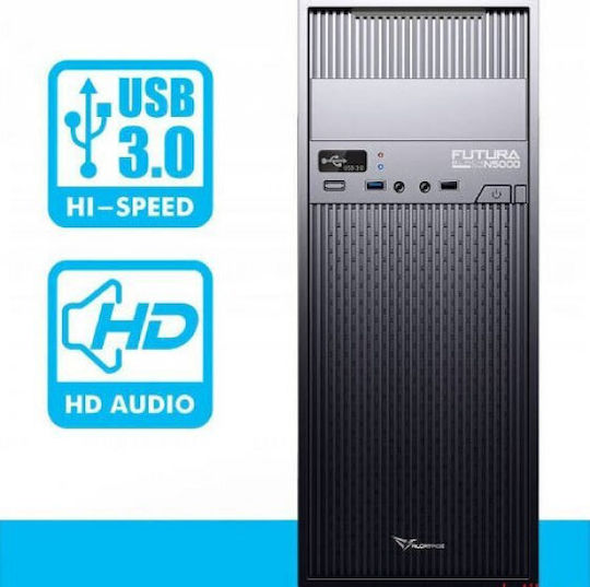 Alcatroz Futura N5000 Pro Midi Tower Computer Case Black