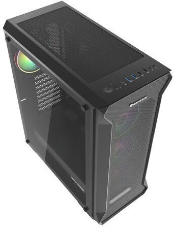 Genesis Irid 505 ARGB Gaming Midi-Turm Computergehäuse mit Seitenfenster Schwarz