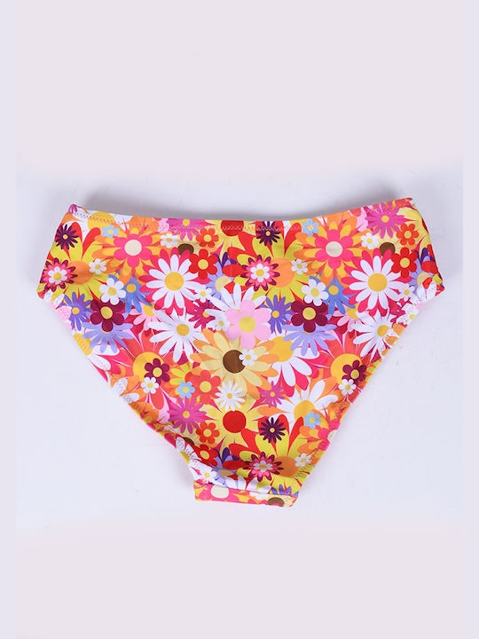 Children's Swimsuit Bikini Set Floral Orange