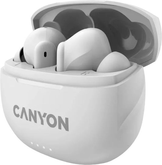 Canyon TWS-8 In-Ear Bluetooth-Freisprecheinrichtung Kopfhörer mit Ladeetui Weiß
