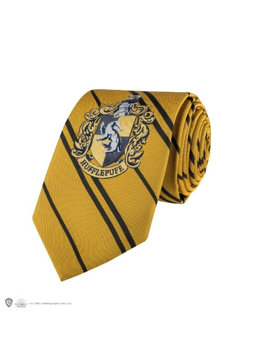 Cinereplicas Hufflepuff Synthetic Men's Tie Printed Yellow