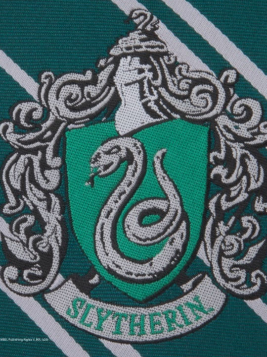 Cinereplicas Slytherin Ανδρική Γραβάτα με Σχέδια σε Πράσινο Χρώμα