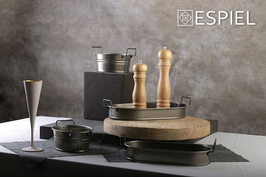 Espiel Salatschüssel Aluminium Gray 18x18x7cm 1Stück