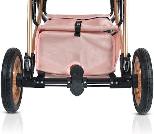 Moni Verstellbar 3 in 1 Baby Kinderwagen Geeignet für Neugeborene Rosa 10.2kg