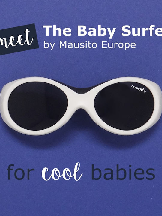 Mausito Baby Surfer Kids Sunglasses White / Blue for 0-1 Year