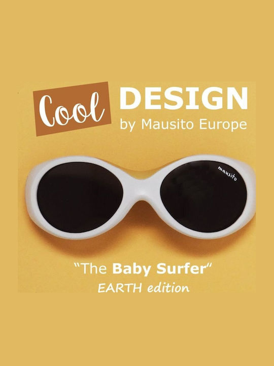 Mausito The Baby Surfer Baby Kids Sunglasses with Polarized Lens Earth White for 0-1 Year
