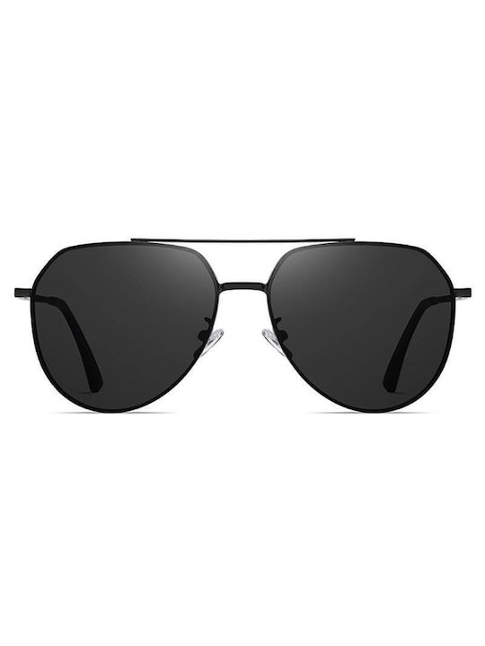 Moscow Mule Men's Sunglasses with Black Metal Frame and Black Polarized Lens MM/8517/1