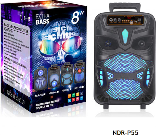 Karaoke Speaker with Wired Microphone and Lighting Effects GZ-P55 GZ-P55 Black