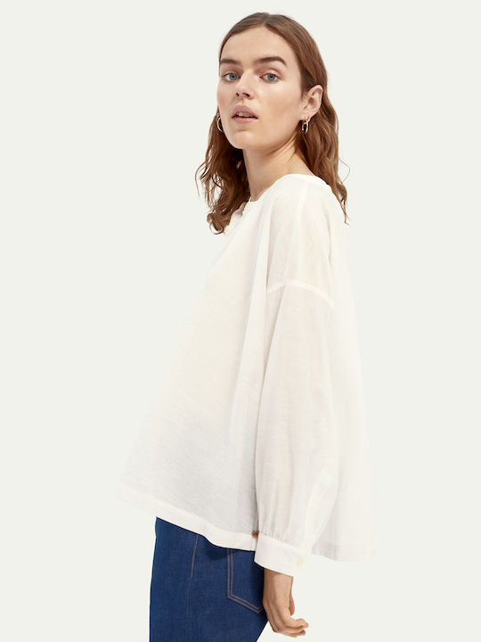 Women's Monochrome Long Sleeve Shirt White