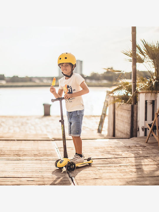 Scoot & Ride Kids' Helmet for City Bike Yellow with LED Light
