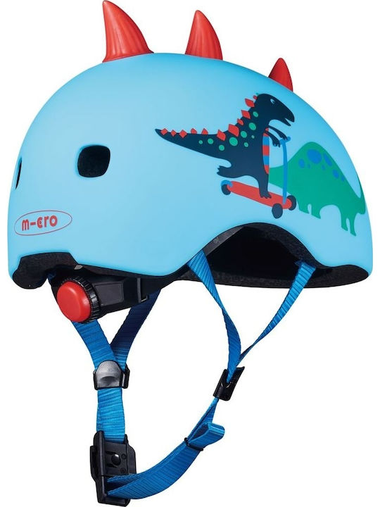 Micro 3D Scootersaurus Kids' Helmet for City Bike Blue Small (48-53cm)