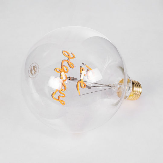 GloboStar LED-Lampe 4W 180mm für Fassung E27 und Form G125 Warmes Weiß 340lm Dimmbar
