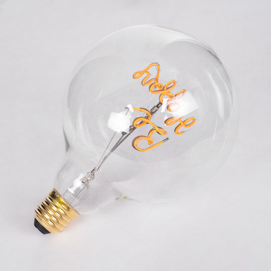 GloboStar LED-Lampe 4W 180mm für Fassung E27 und Form G125 Warmes Weiß 340lm Dimmbar