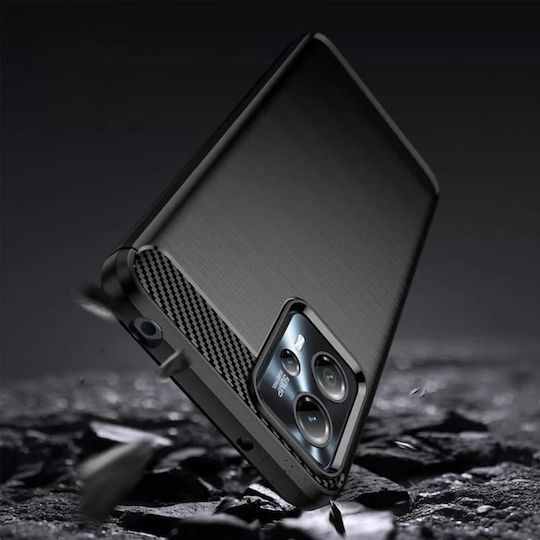 Techsuit Carbon Задна корица Силикон Черен (Moto G13)
