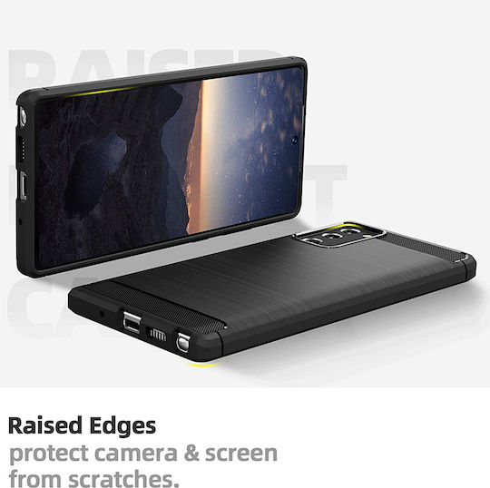 Techsuit Carbon Back Cover Σιλικόνης Μαύρο (Galaxy Note 20TCL 20L / 20L+ / 20 5G / 20S)