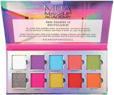 MUA Neon Lights Lidschattenpalette in fester Form 11gr