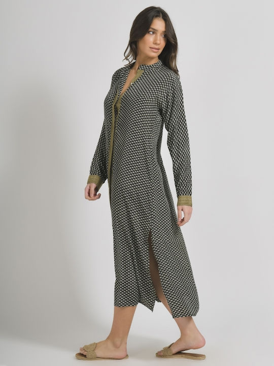 Ble Resort Collection Καφτάνι Παραλίας Μαύρο Ble Resort Collection Καφτάνι Παραλίας Μαύρο